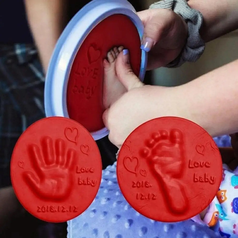 Pack Of Soft Clay Baby Handprint Footprint Imprint Kit Parent-child Hand Inkpad Fingerprint Baby's Growth Gifts Air Drying Clay
