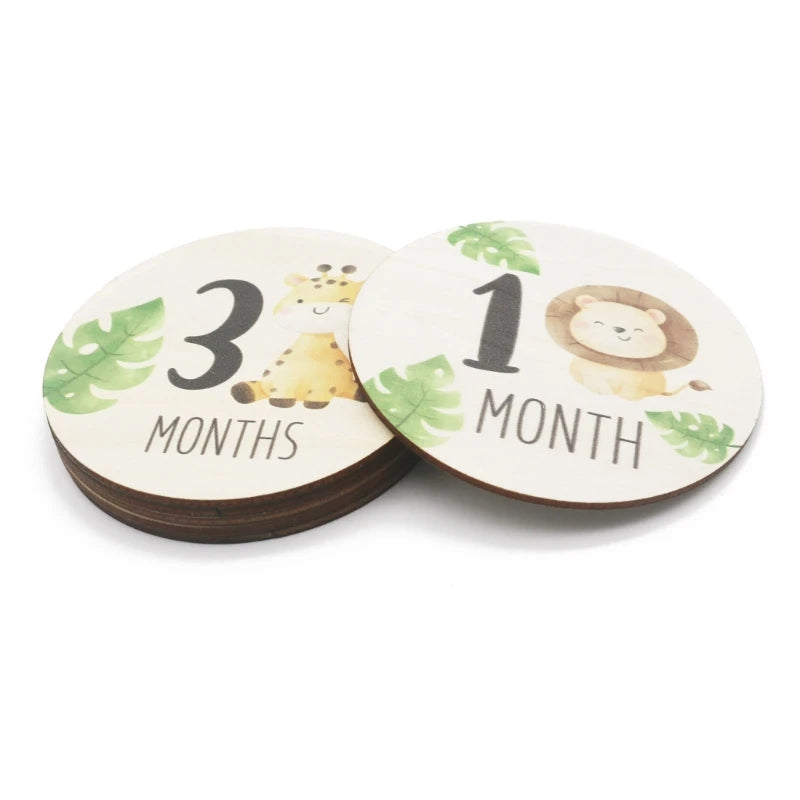 6 Pack Baby Milestone Cards  Infant  Discs Milestone Cards Birth Cards for Baby Shower- Newborn Photography Gift