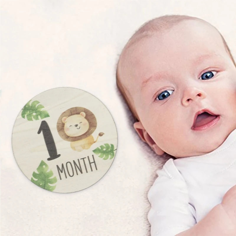 6 Pack Baby Milestone Cards  Infant  Discs Milestone Cards Birth Cards for Baby Shower- Newborn Photography Gift