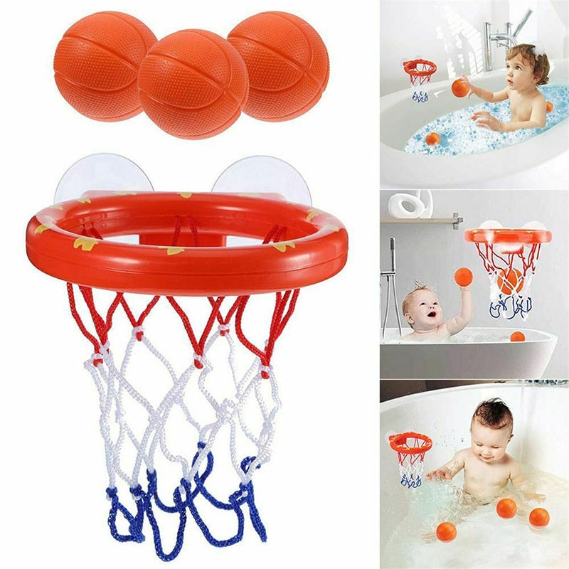 Baby Bath Toy Toddler Boy Water Toys Bathroom Bathtub Shooting Basketball Hoop with 3 Balls Kids Outdoor Play Set Cute Whale